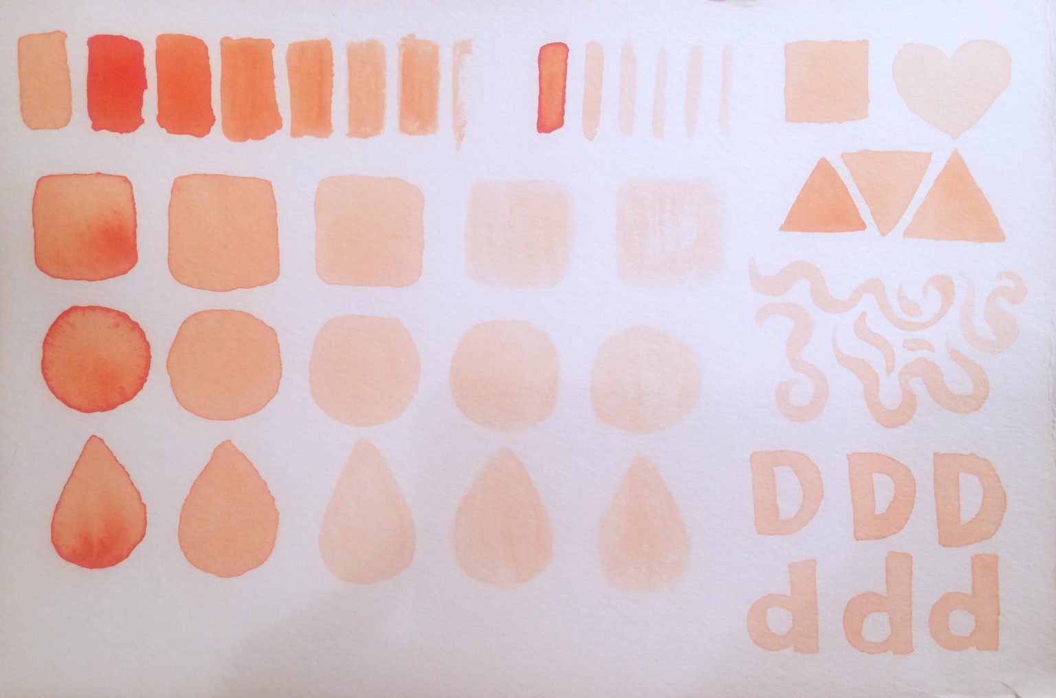 Watercolor practice sheet - image 3 - student project