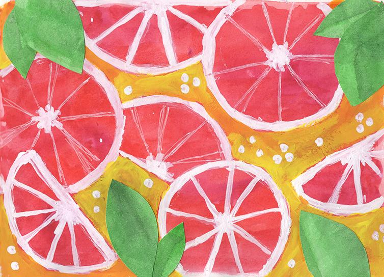 Grapefruit Sketchbook Page - image 2 - student project