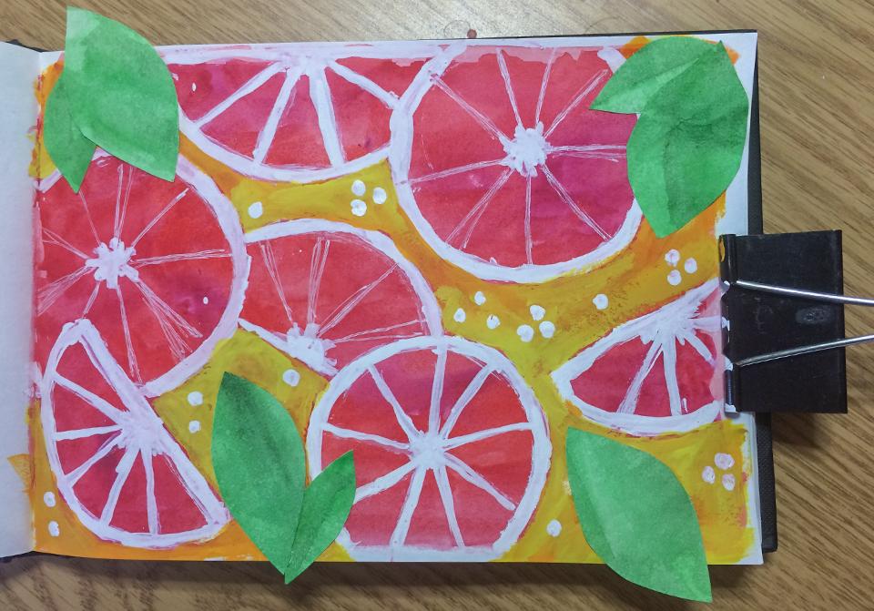 Grapefruit Sketchbook Page - image 1 - student project
