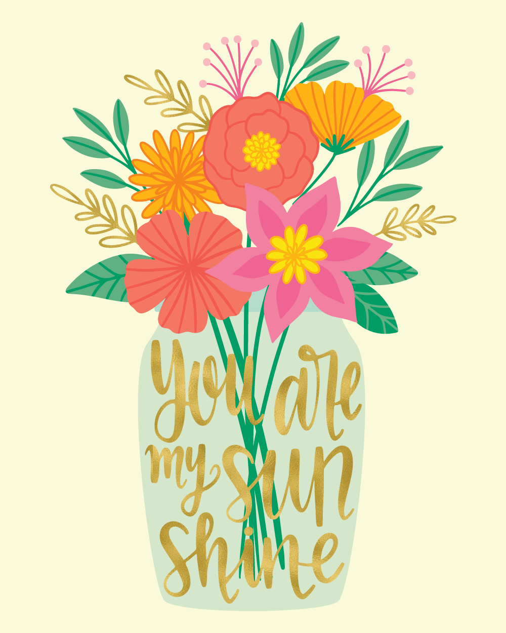 Gold Foil Hand Lettering - image 4 - student project