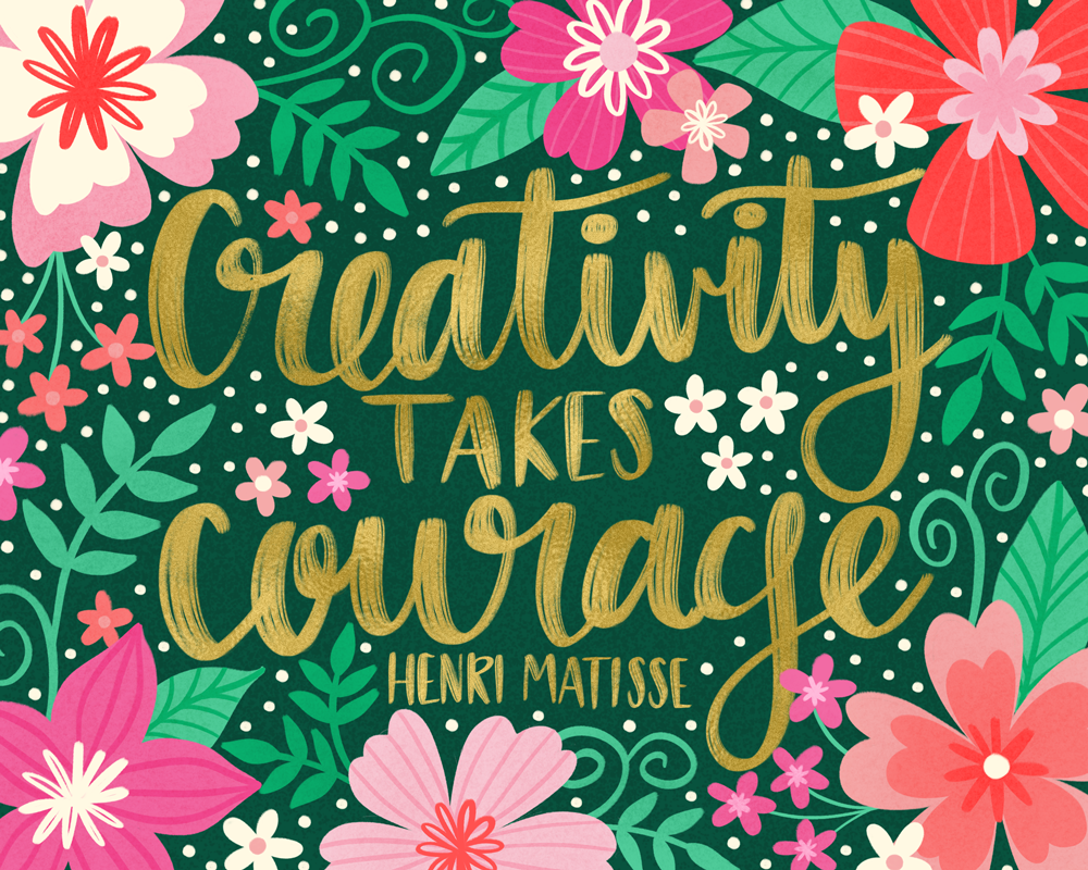 Gold Foil Hand Lettering - image 2 - student project
