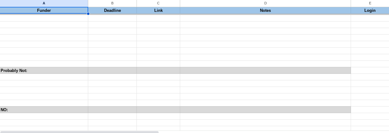 Grants Search Tracker - image 1 - student project