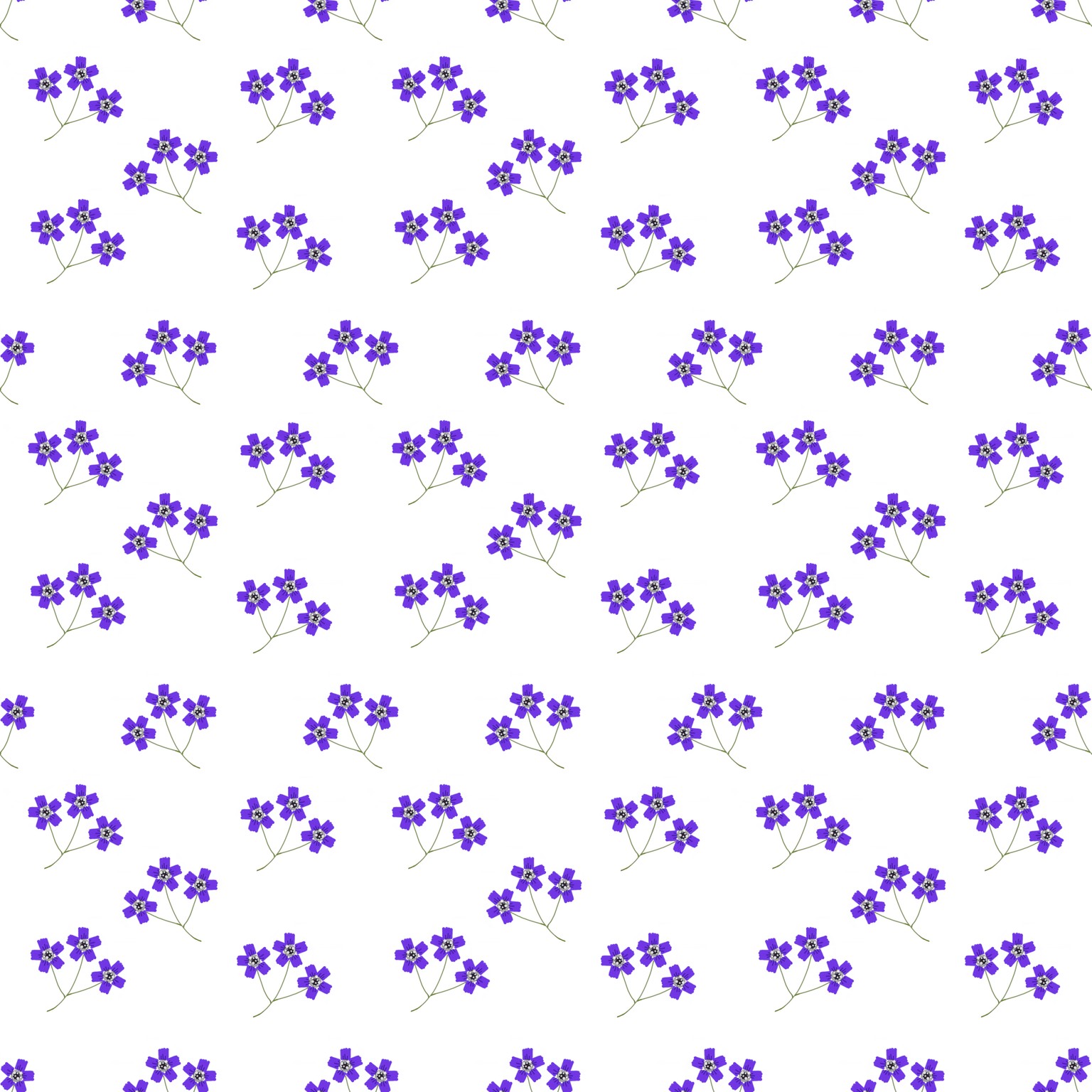 Blue Flowers Pattern - image 1 - student project