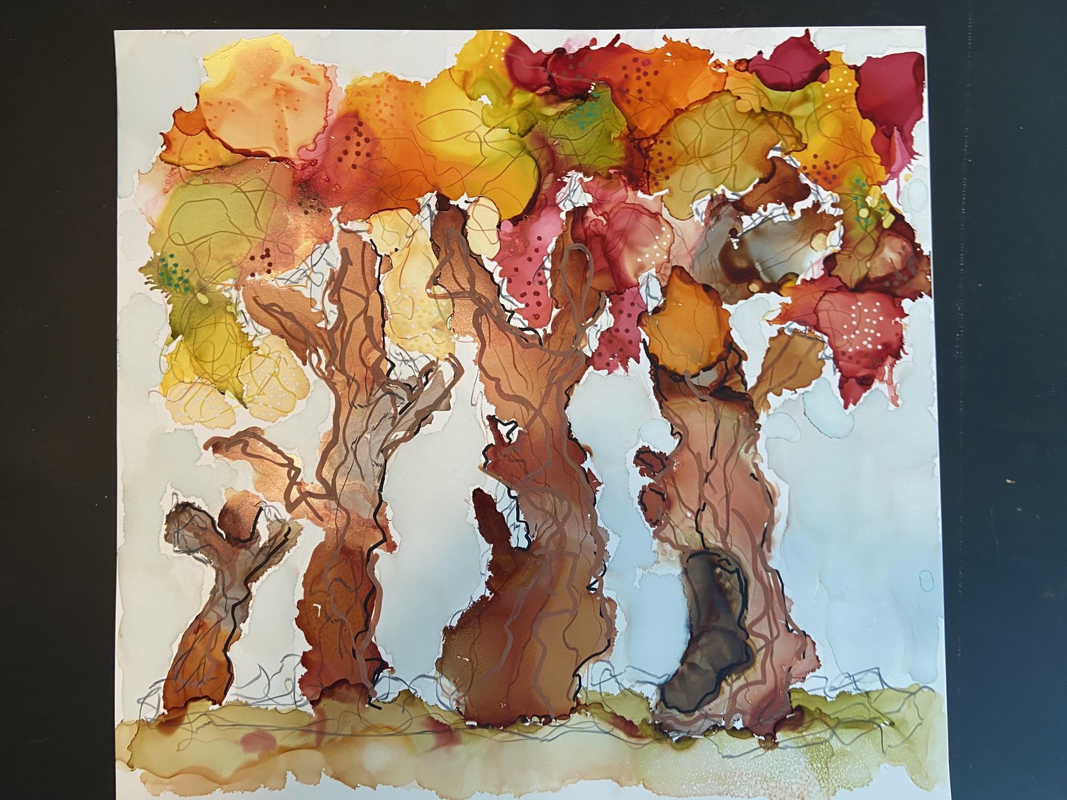 Alcohol Inks Abstracts - image 2 - student project