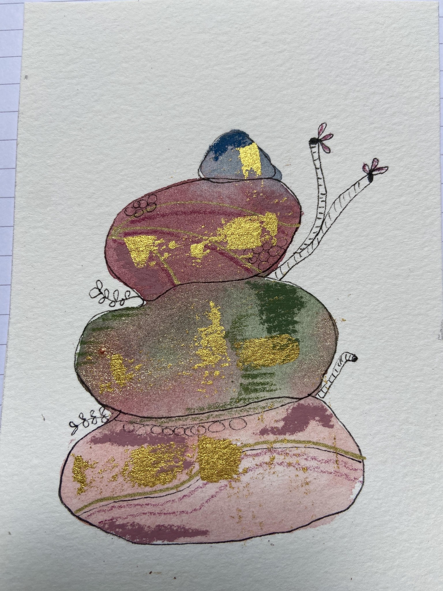 Watercolor Rolling Stones - image 4 - student project