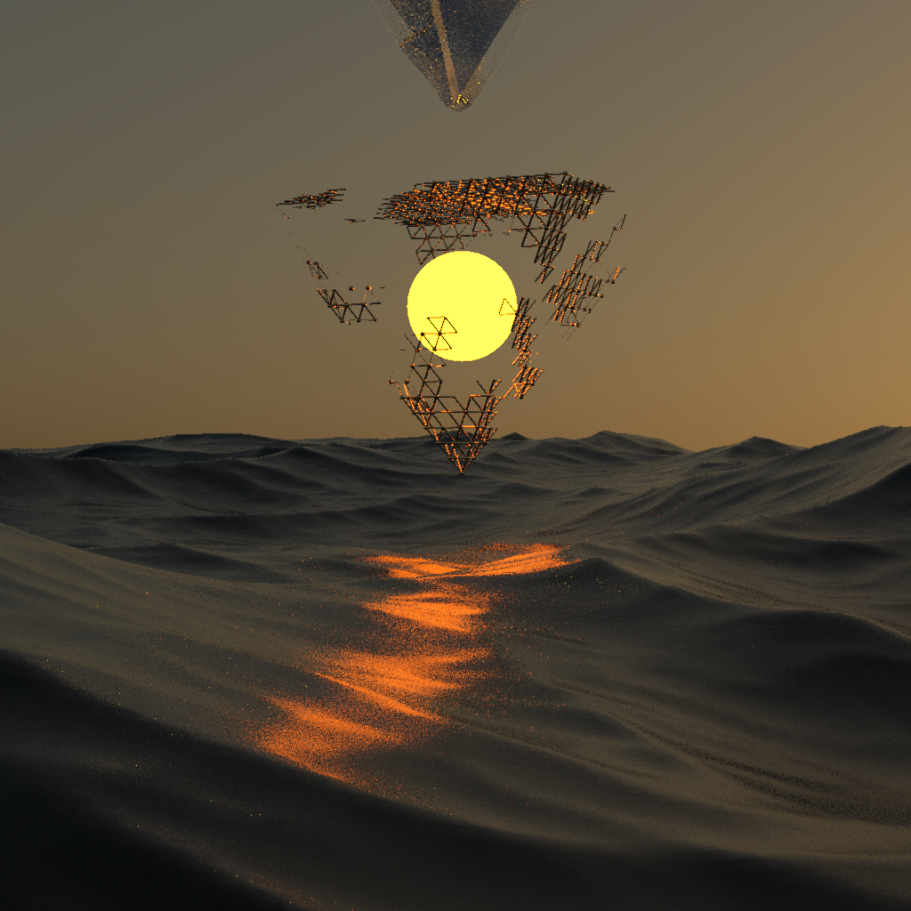 Glowing pyramid - image 1 - student project