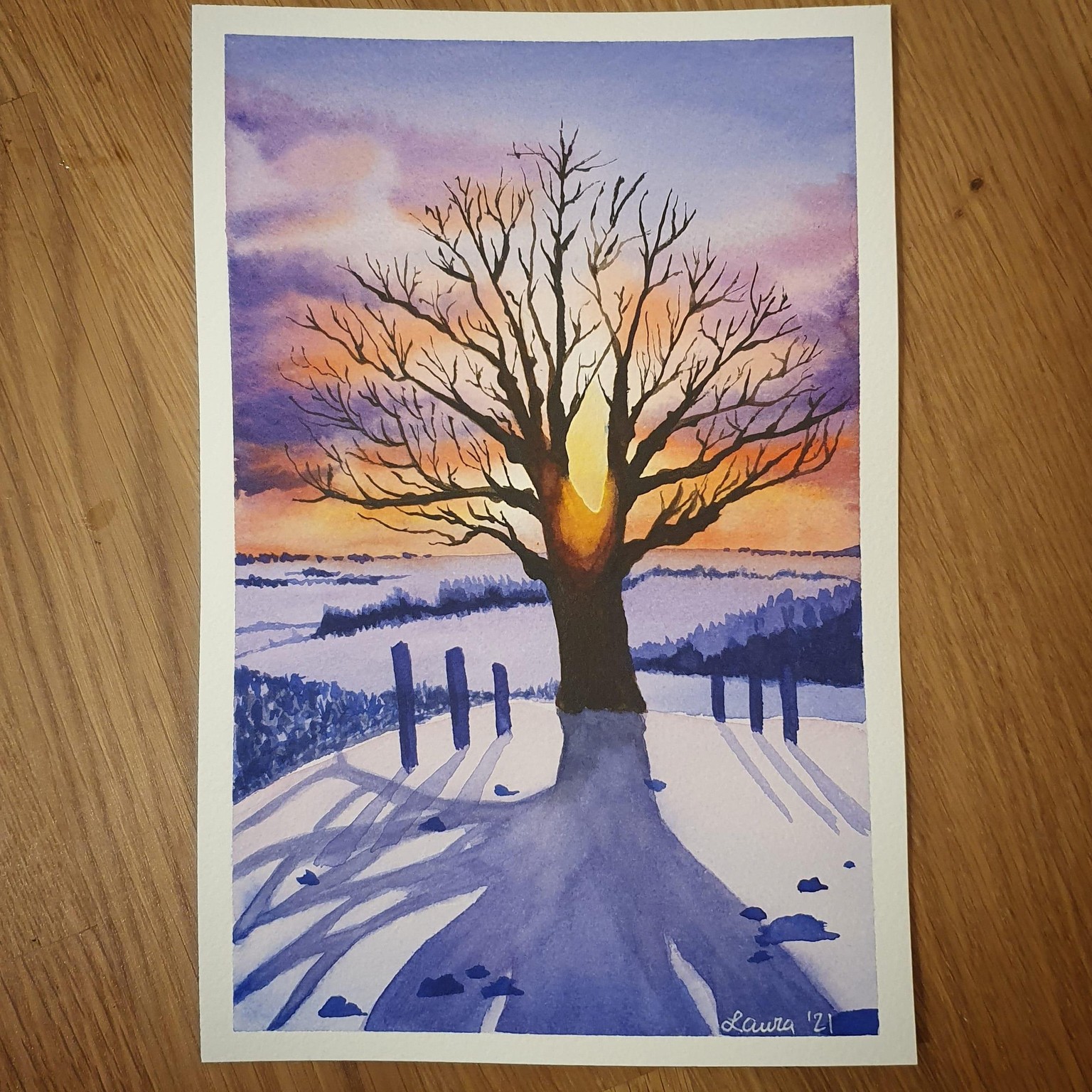 Winter sunset - image 1 - student project
