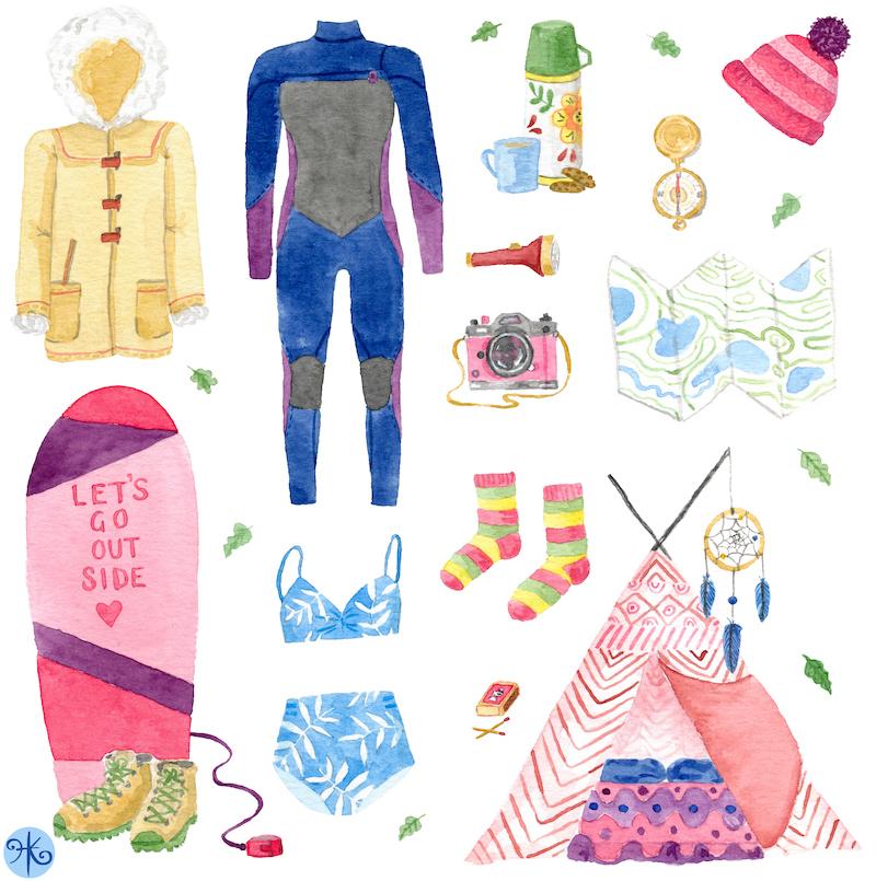 Winter Surf Flatlay - image 1 - student project