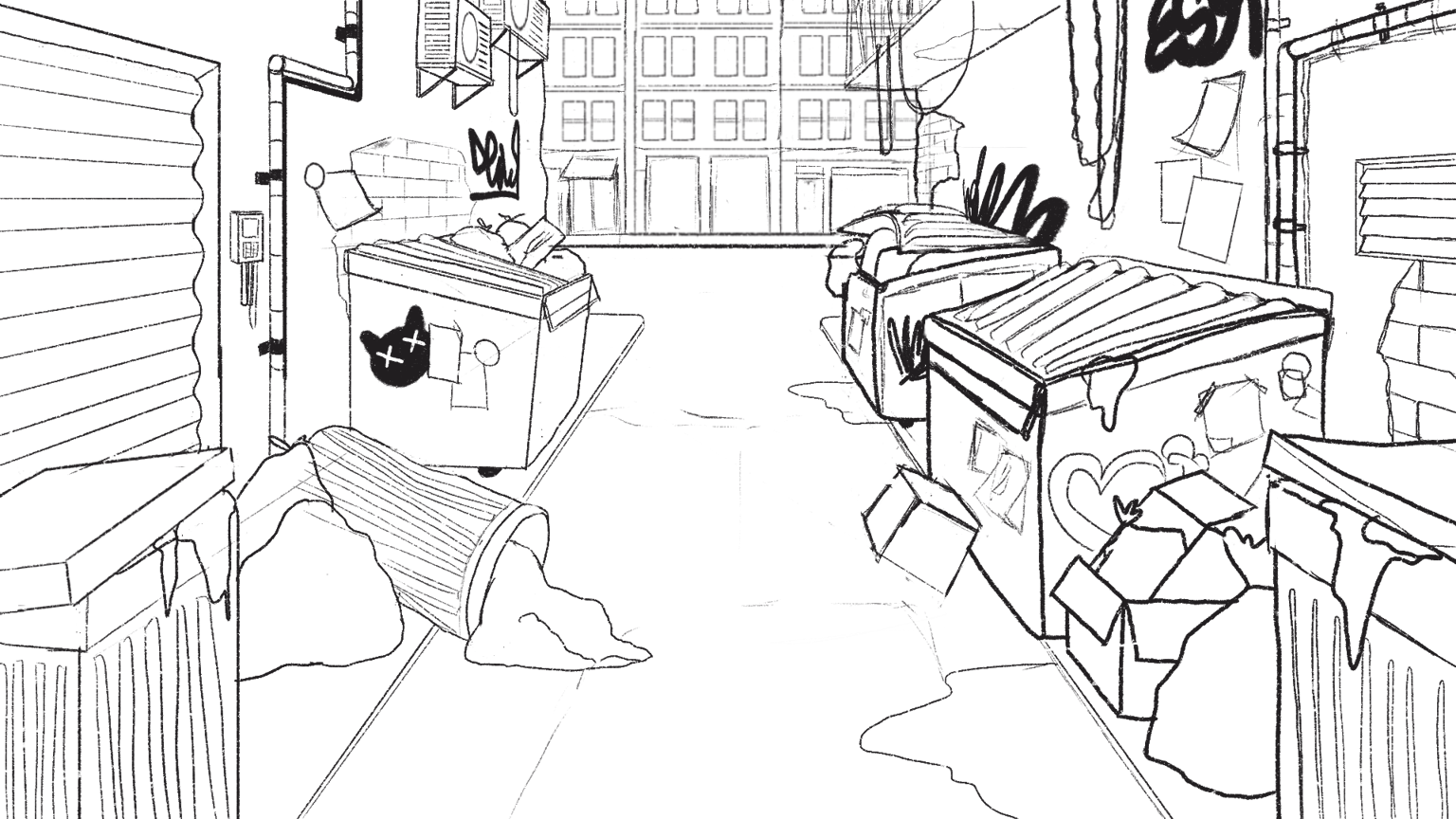 Alley background - image 1 - student project