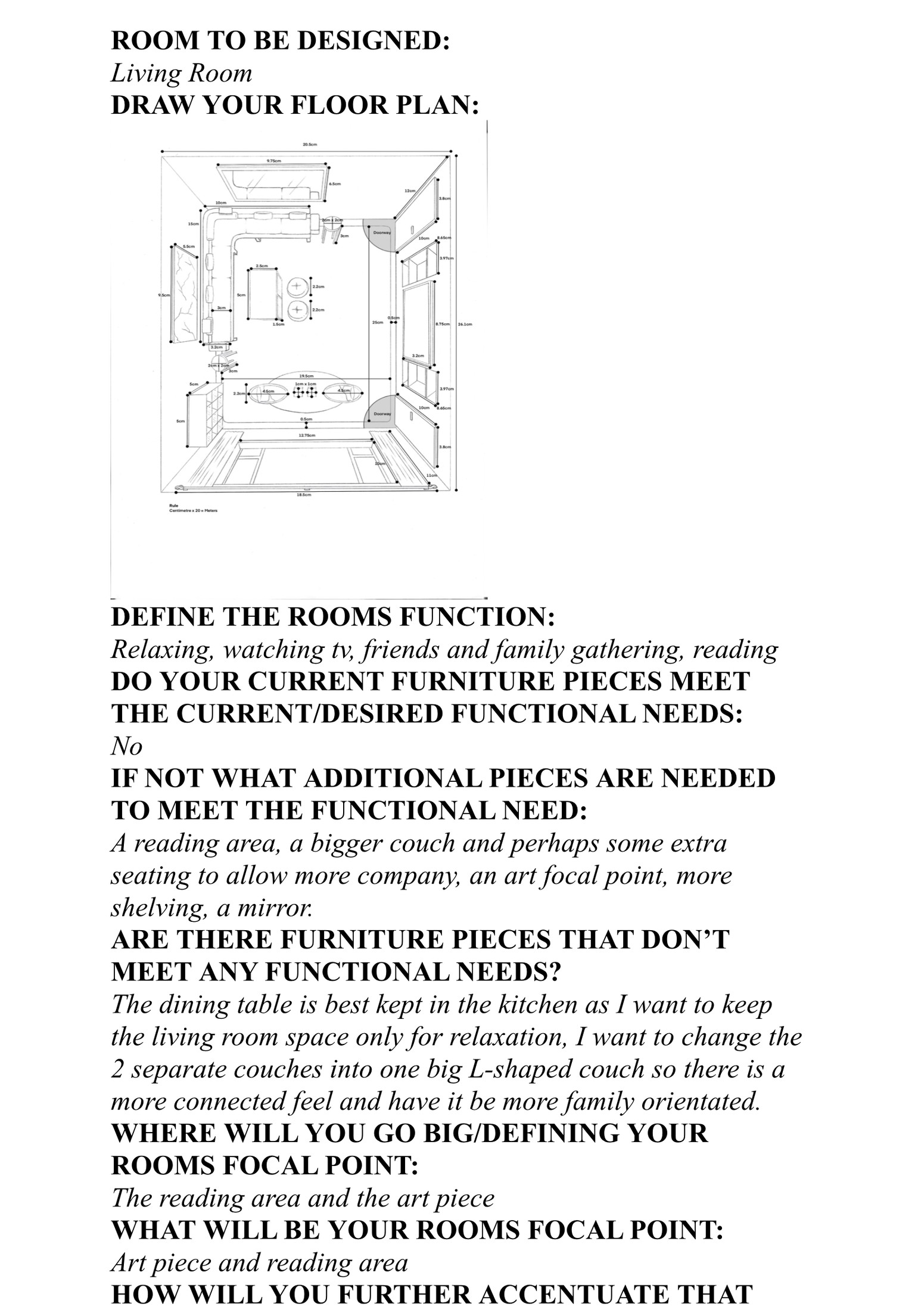 Small home design - living room - image 1 - student project