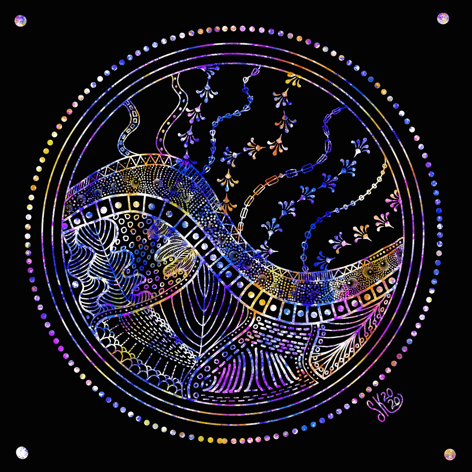 Zentangle Scratchified - image 1 - student project