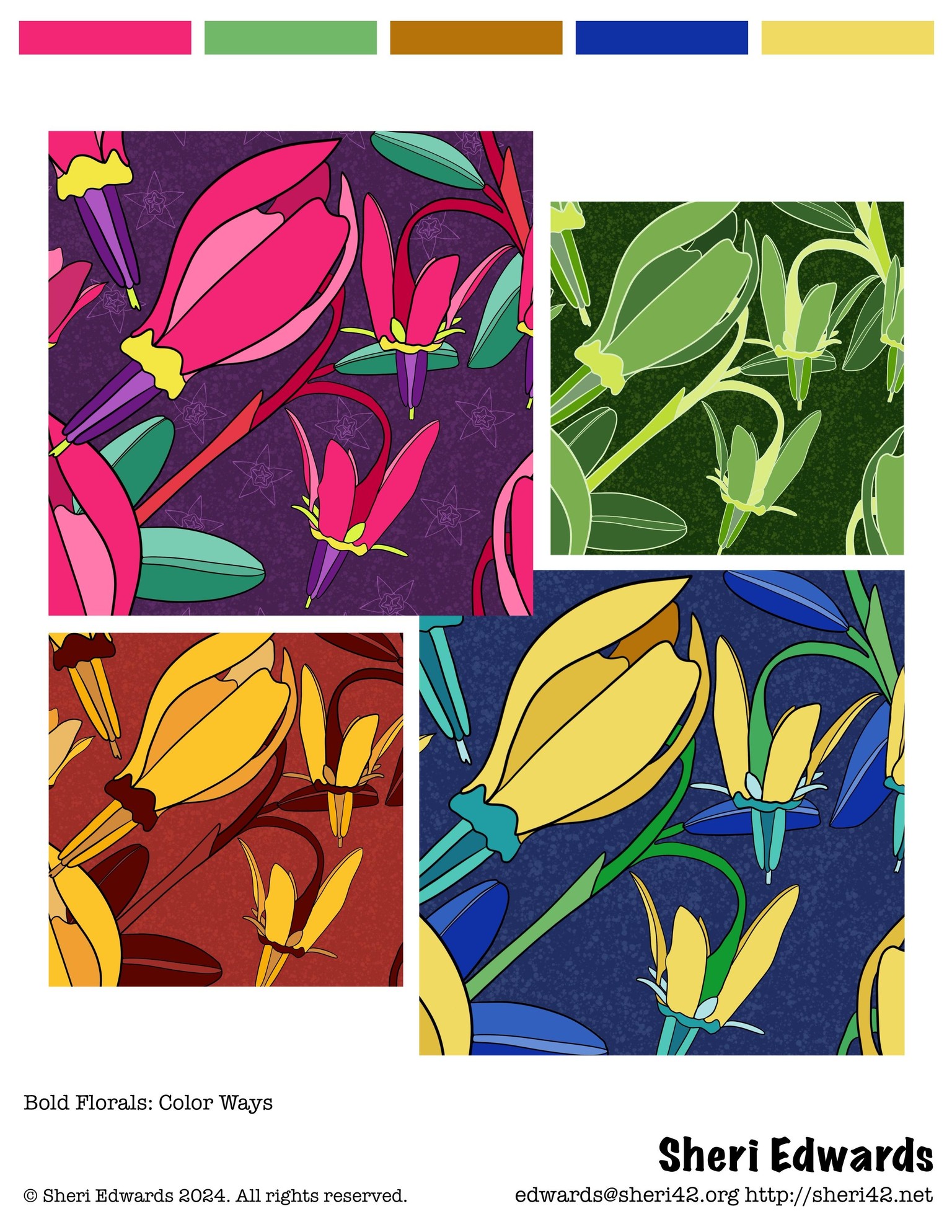 Pinks Shooting Star Bold Floral - image 5 - student project