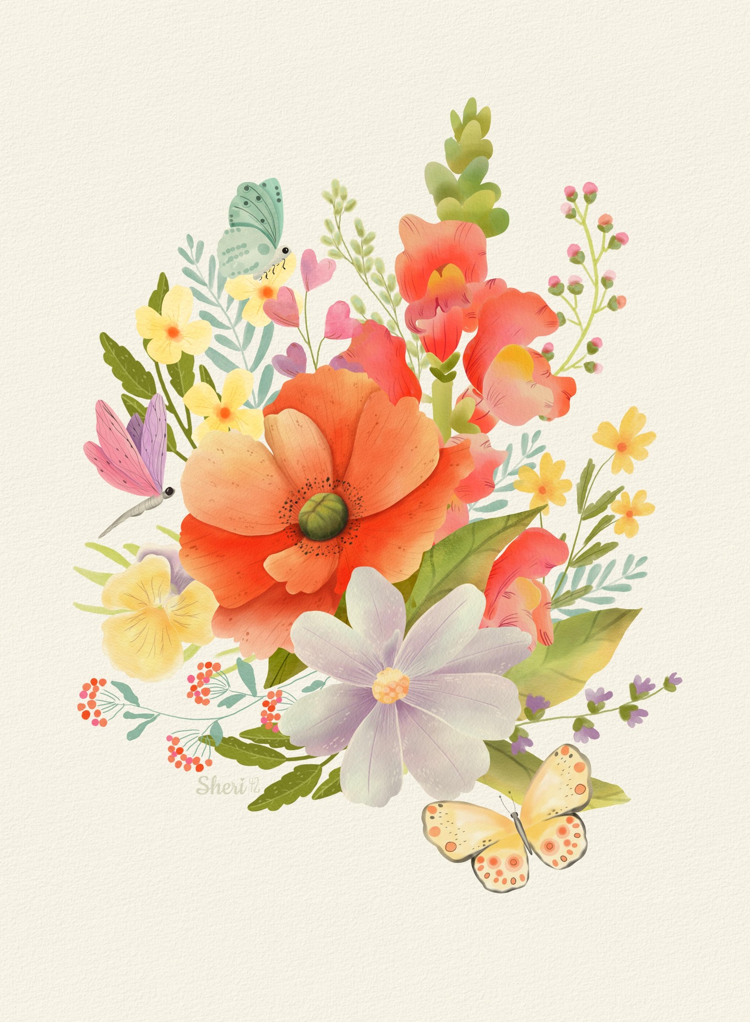 Floral Watercolor - image 1 - student project