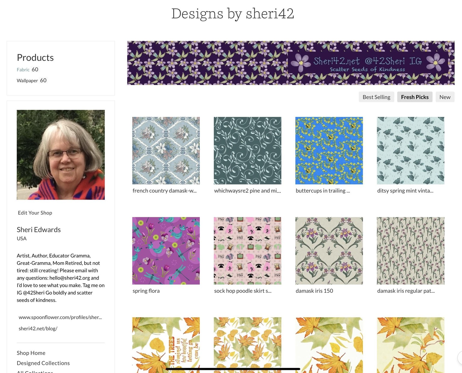 French Country at Spoonflower - image 1 - student project