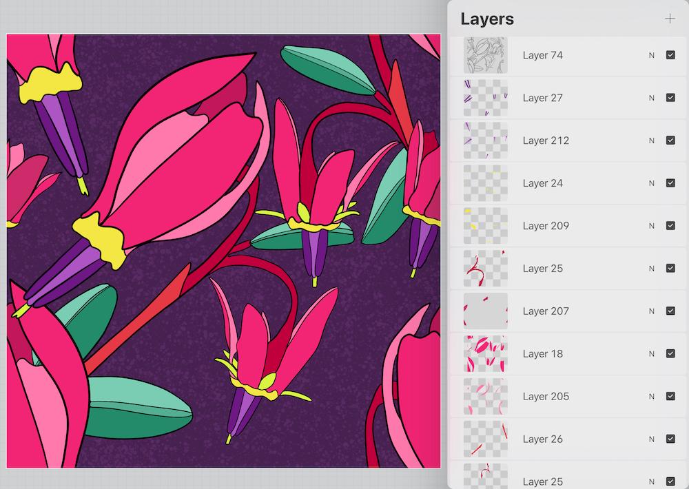 Pinks Shooting Star Bold Floral - image 2 - student project