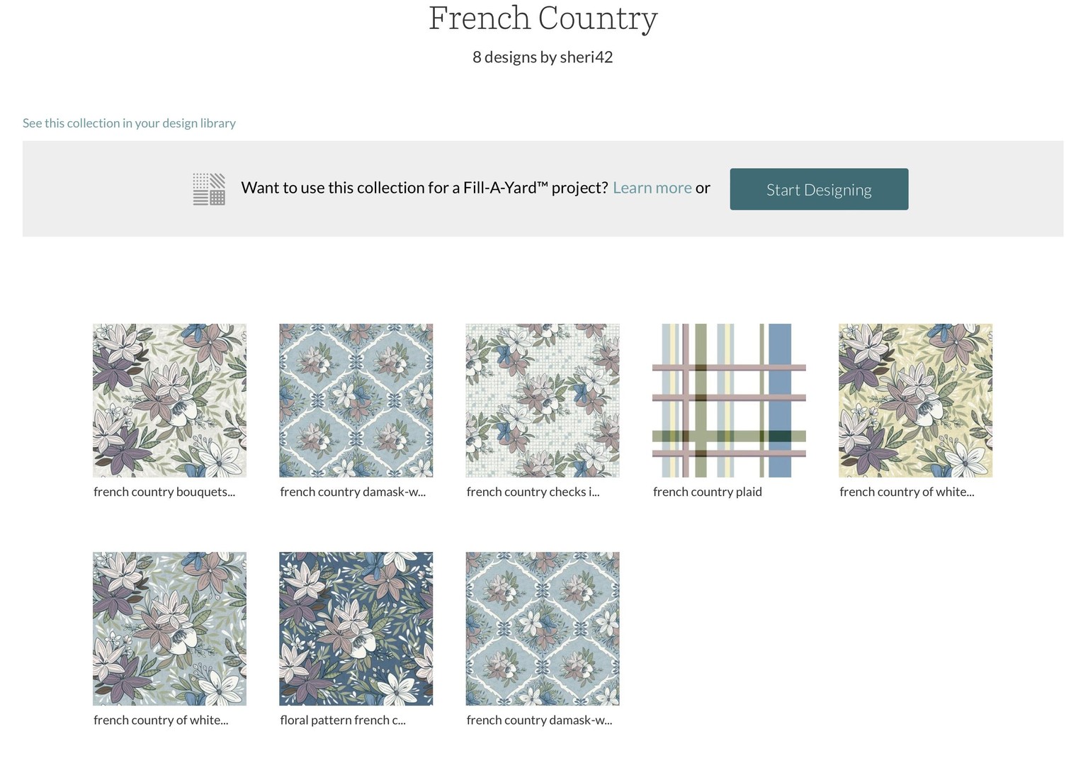 French Country at Spoonflower - image 3 - student project