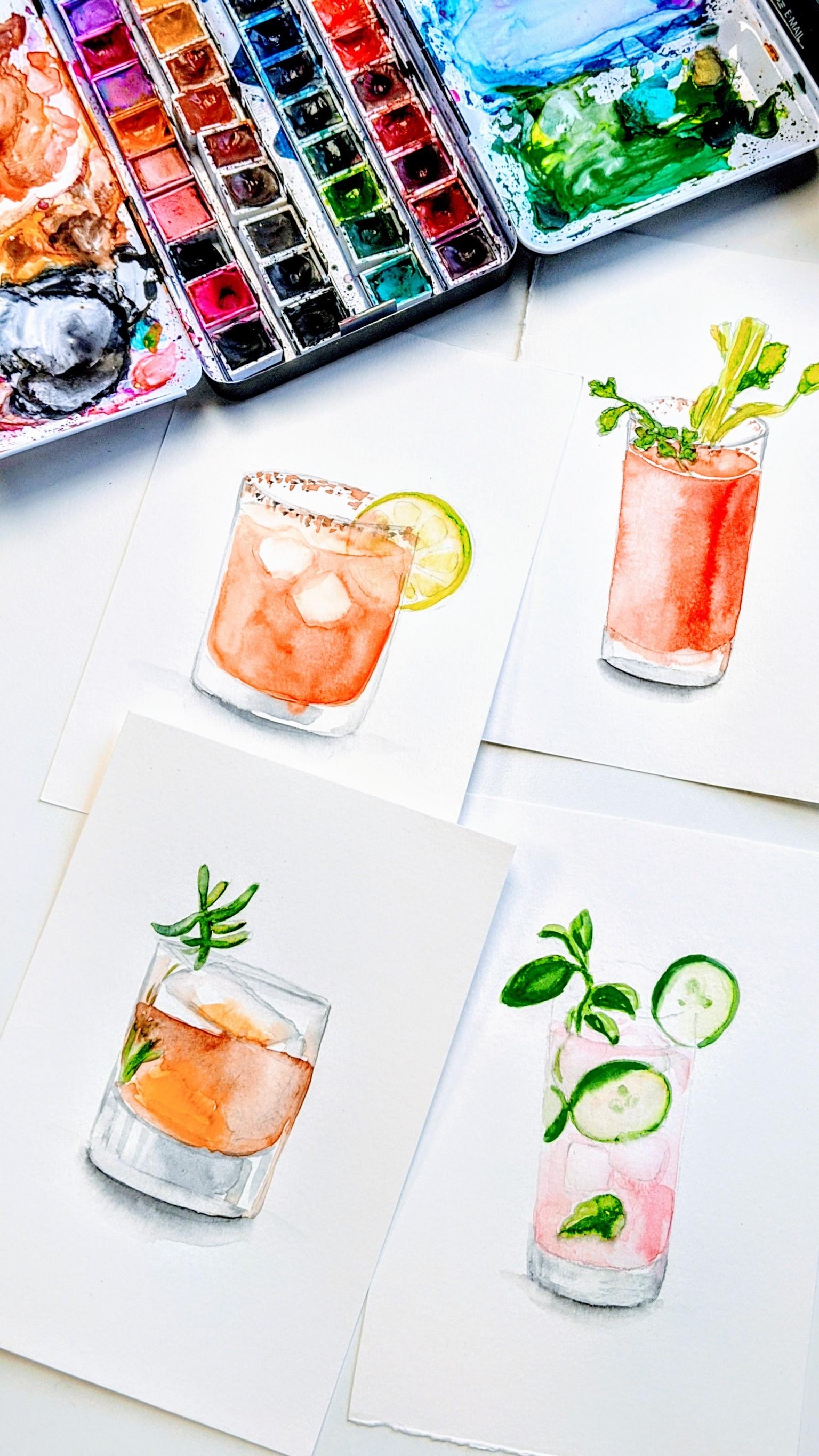 Fun Watercolor Cocktails - image 5 - student project