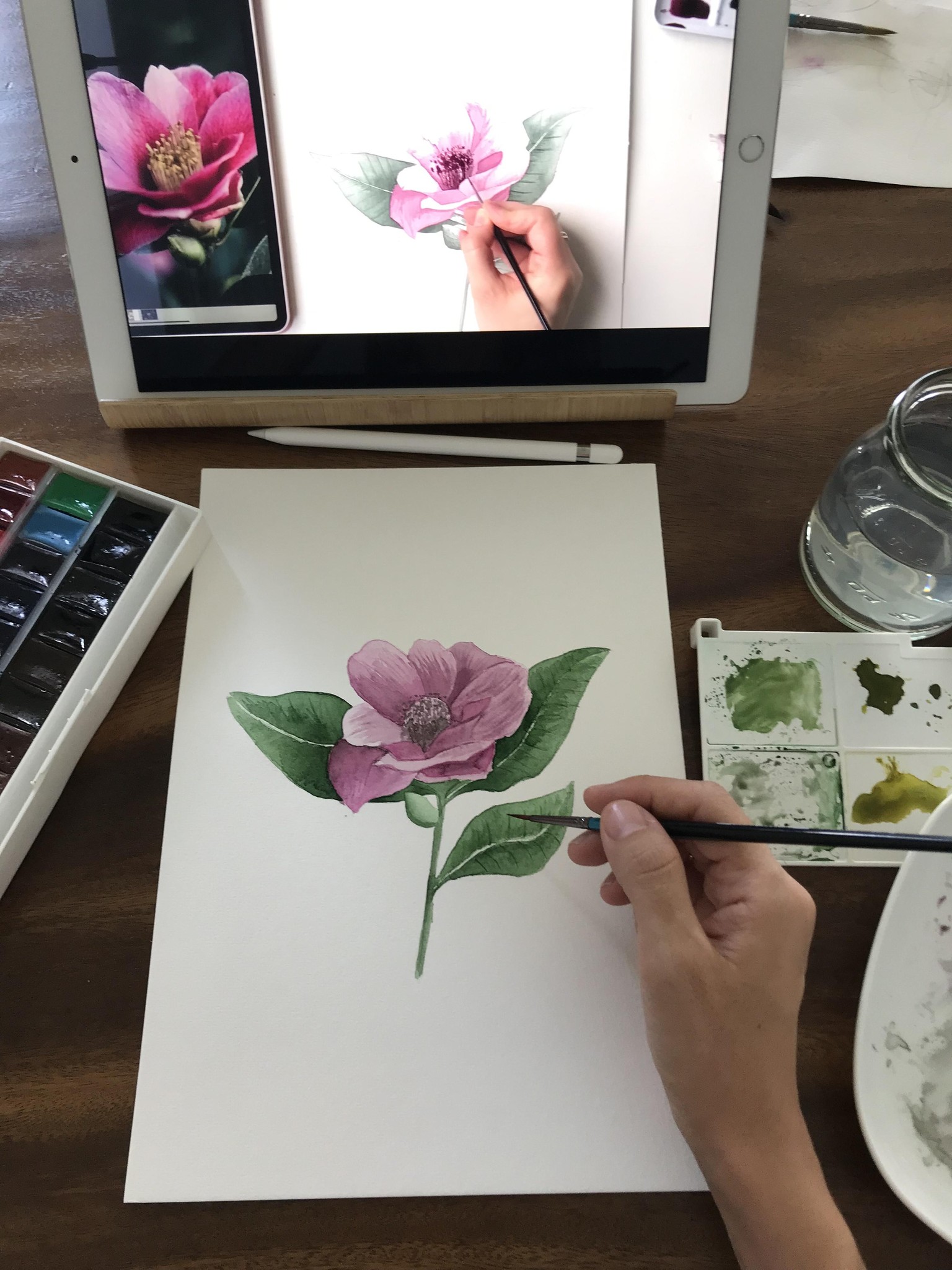 Watercolor flower - image 1 - student project