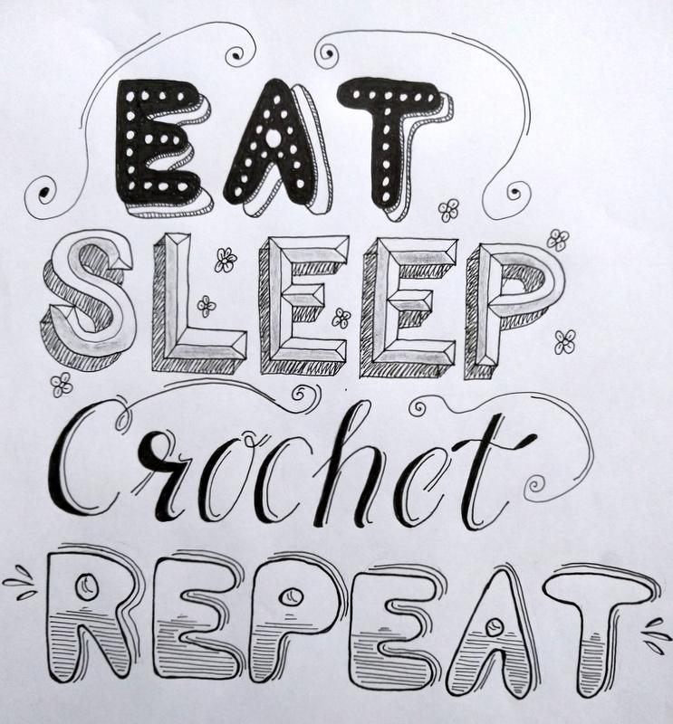 Eat Sleep Crochet Repeat - image 1 - student project