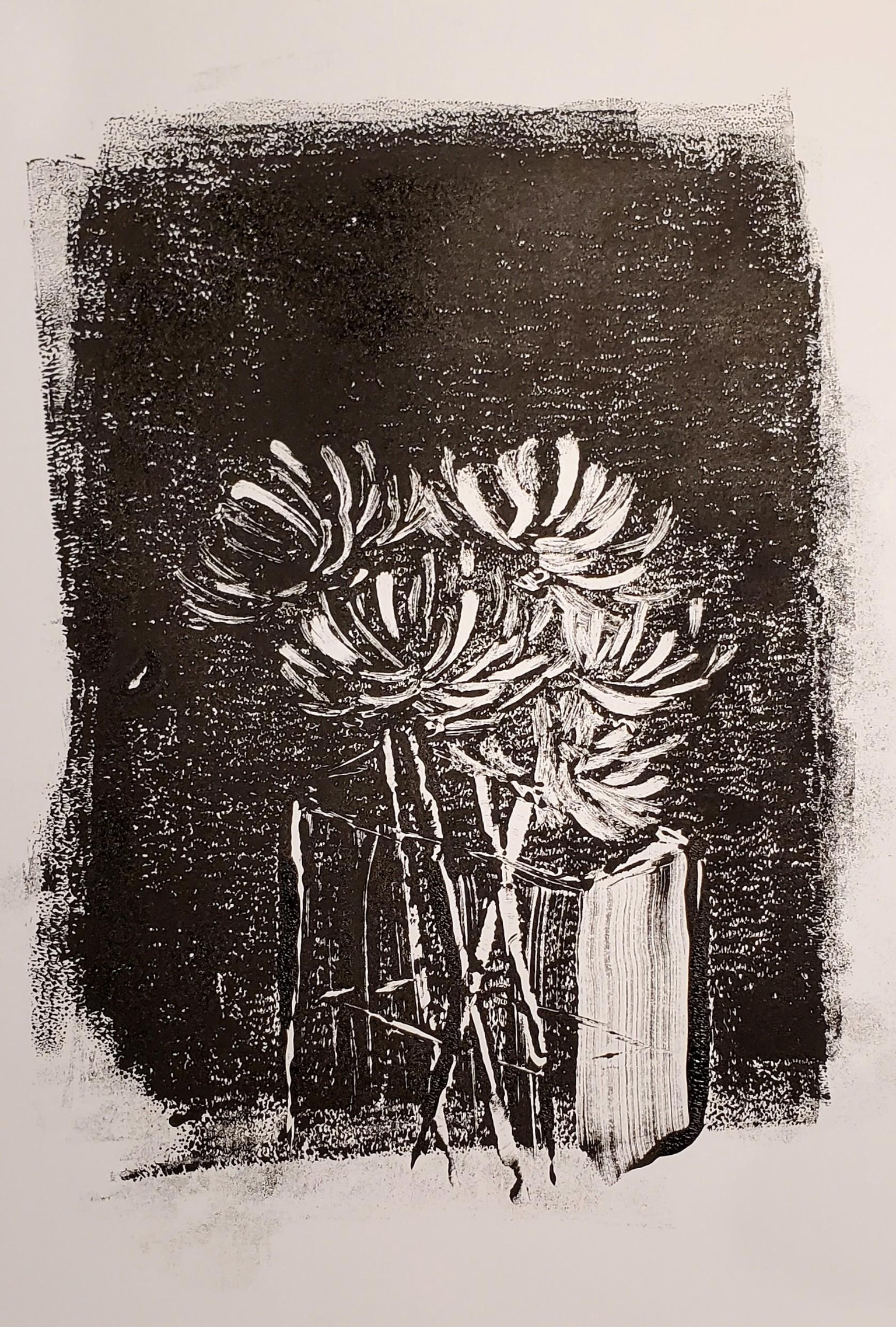 Reductive Monoprint: Mums - image 1 - student project