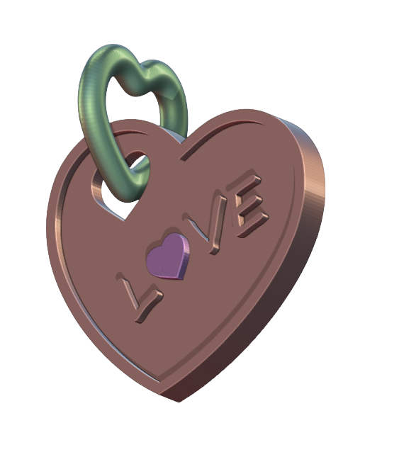 A Personalized Love Charm in Blender 3D! - image 3 - student project