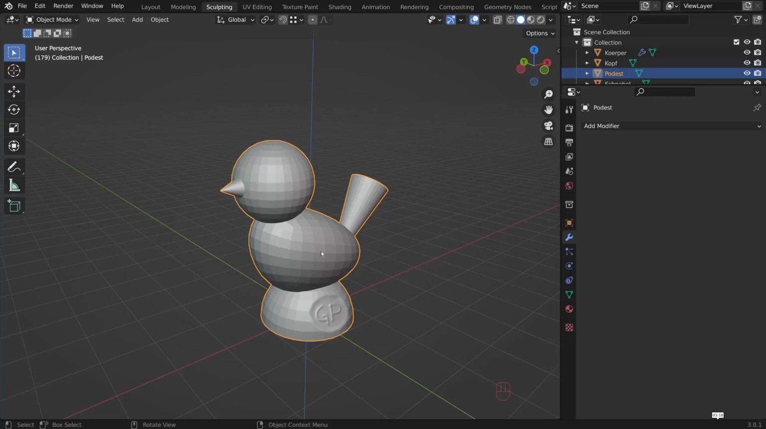 Low-Poly-Bird und andere Modelle - image 1 - student project