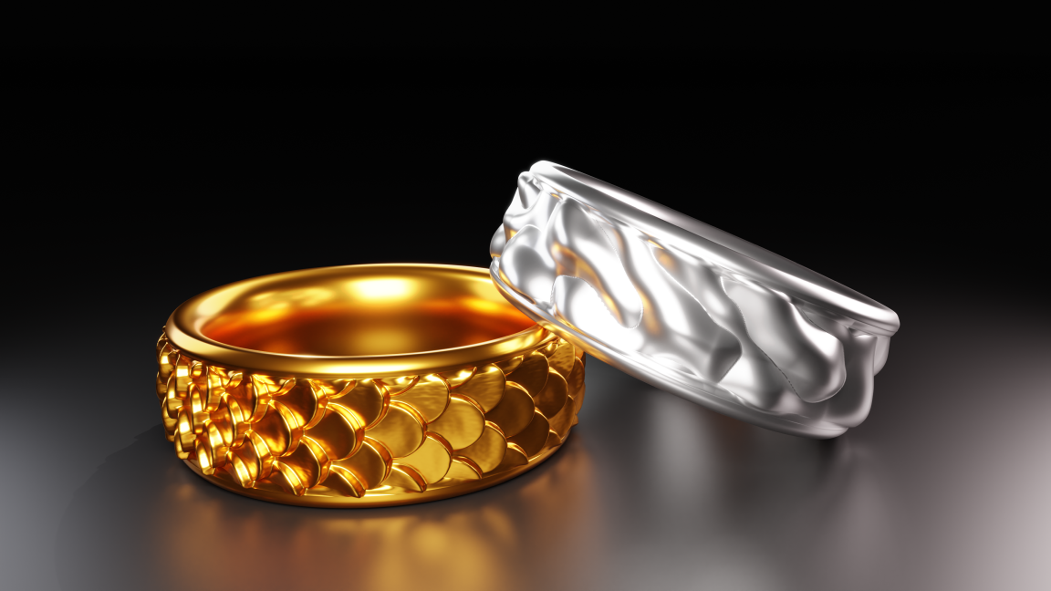Different Patterns on 3D Printable Rings & Rendering - image 5 - student project