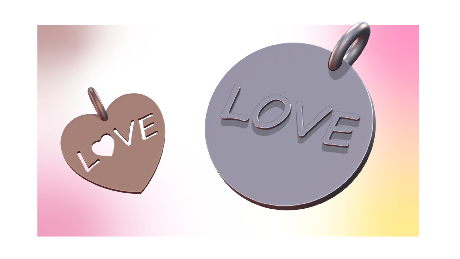 A Personalized Love Charm in Blender 3D! - image 4 - student project