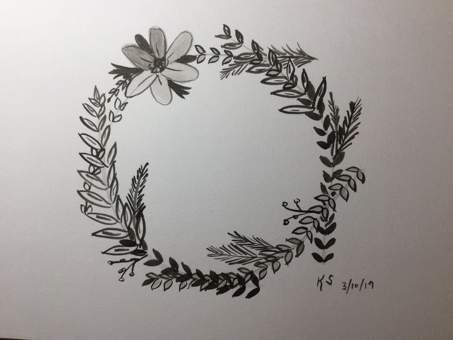 Floral wreath - image 1 - student project