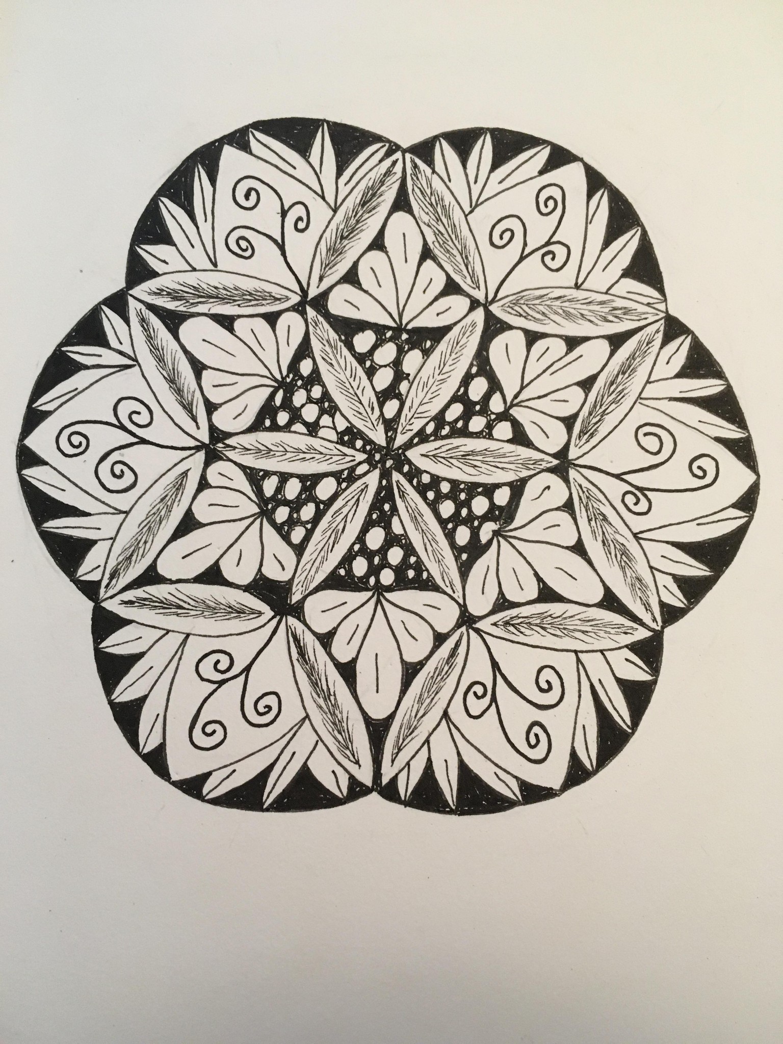 6-circle mandala - image 1 - student project