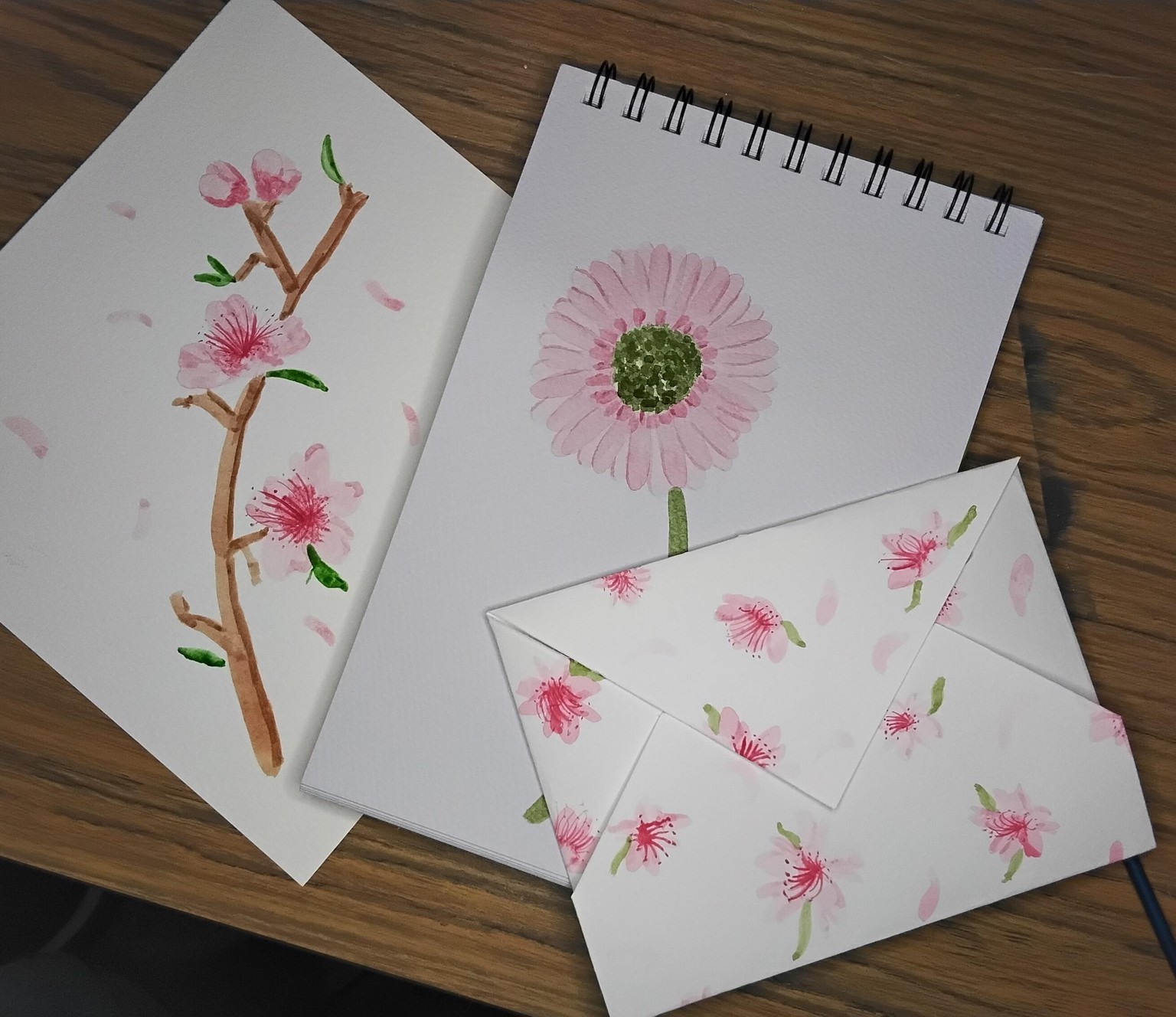 First Watercolor Flowers - image 1 - student project
