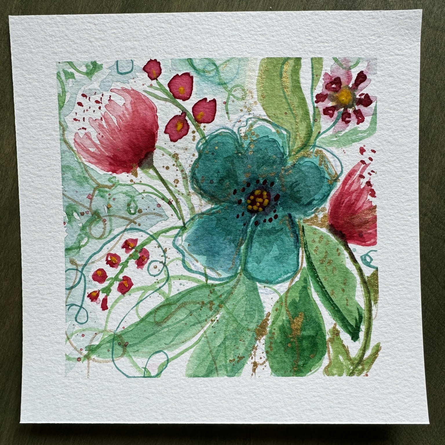 Loose and sketchy abstract florals - image 1 - student project