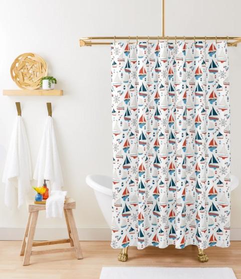 Ahoy There Sailing Boats Pattern - image 4 - student project