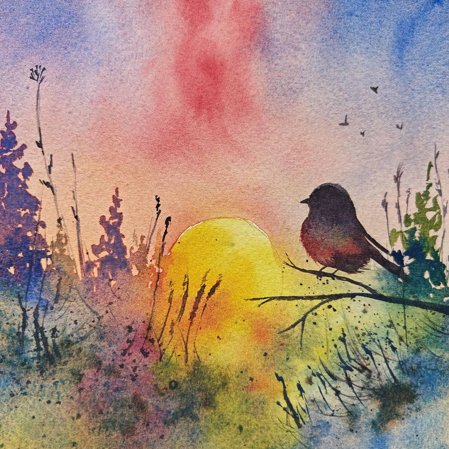 Watercolor painting with 3 primary colors - image 1 - student project