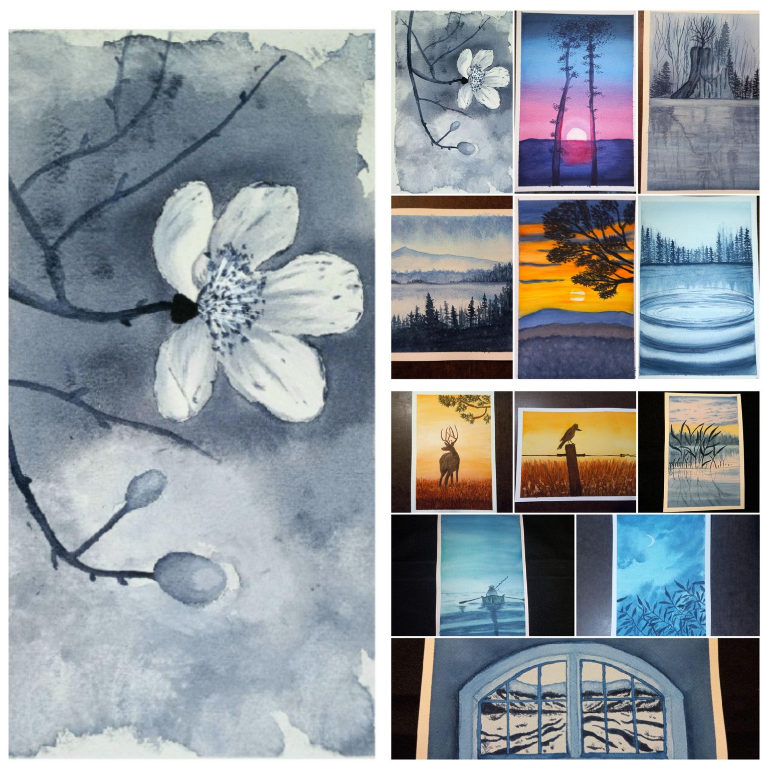 Meditate with Watercolors 14 days - image 2 - student project