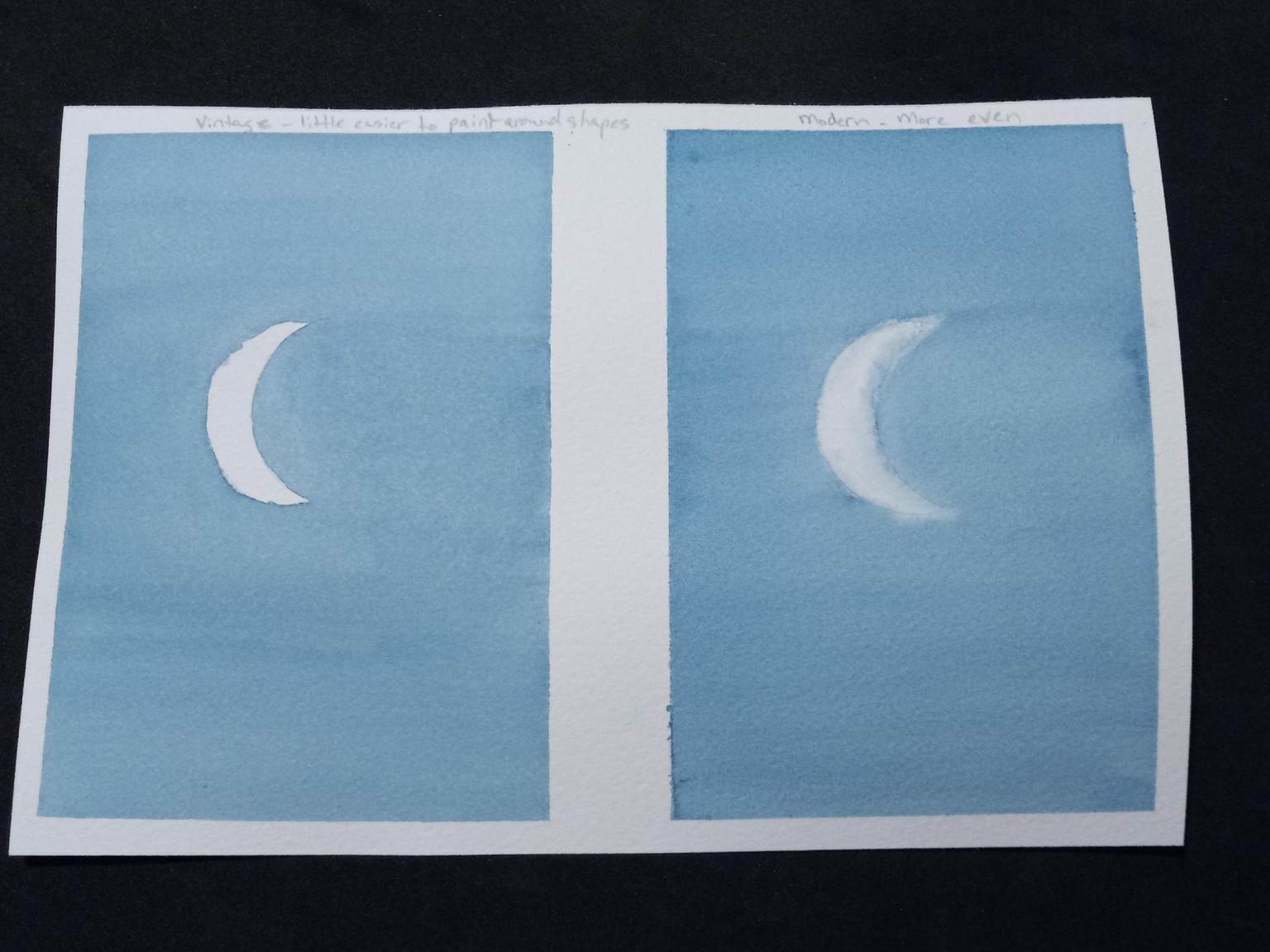 Comparing Vintage and Modern flat washes - image 1 - student project