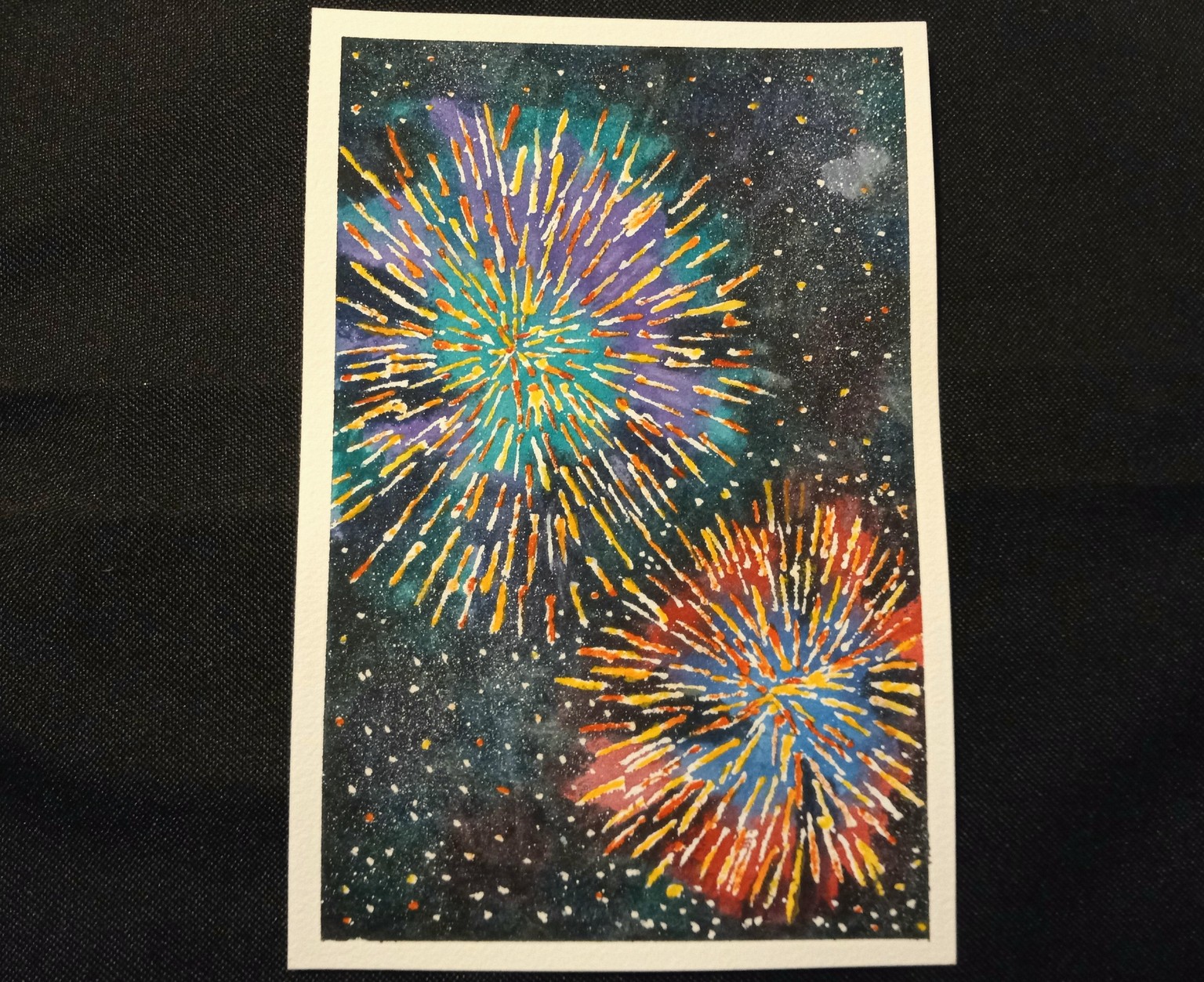 Watercolor Fireworks - image 1 - student project