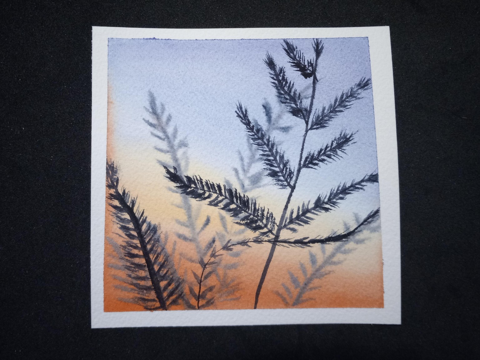 Relaxing Watercolor Silhouettes - image 3 - student project