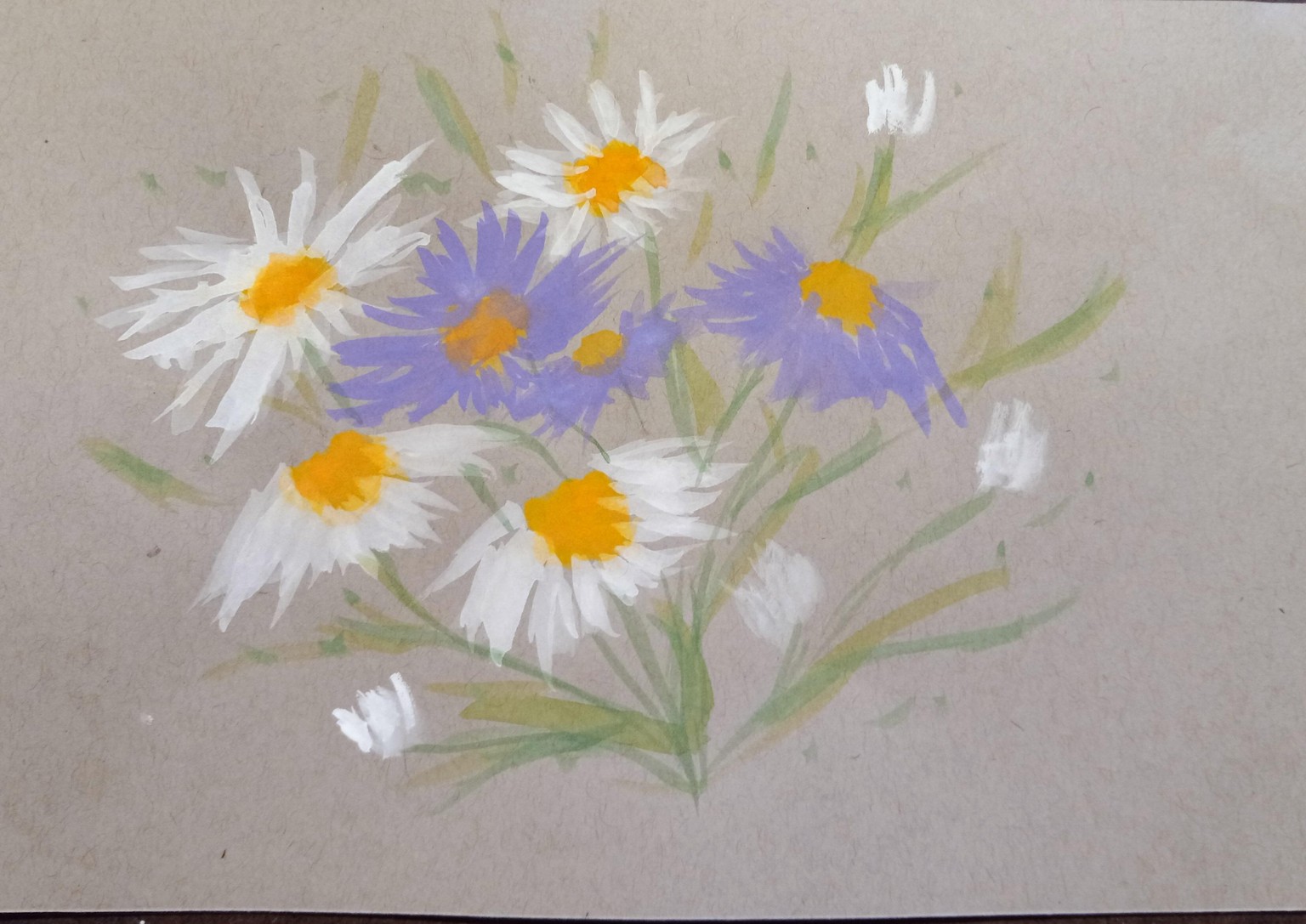 Loose Wildflower Painting - image 3 - student project