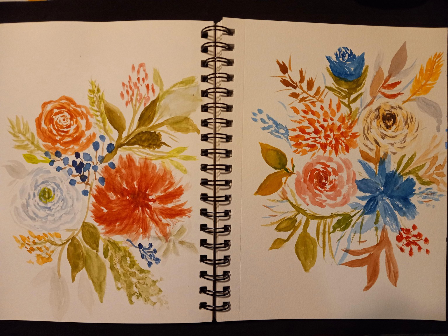 Autumn Floral with hint of Blue - image 2 - student project