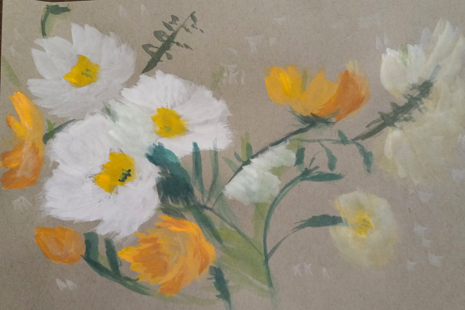 Loose Wildflower Painting - image 6 - student project