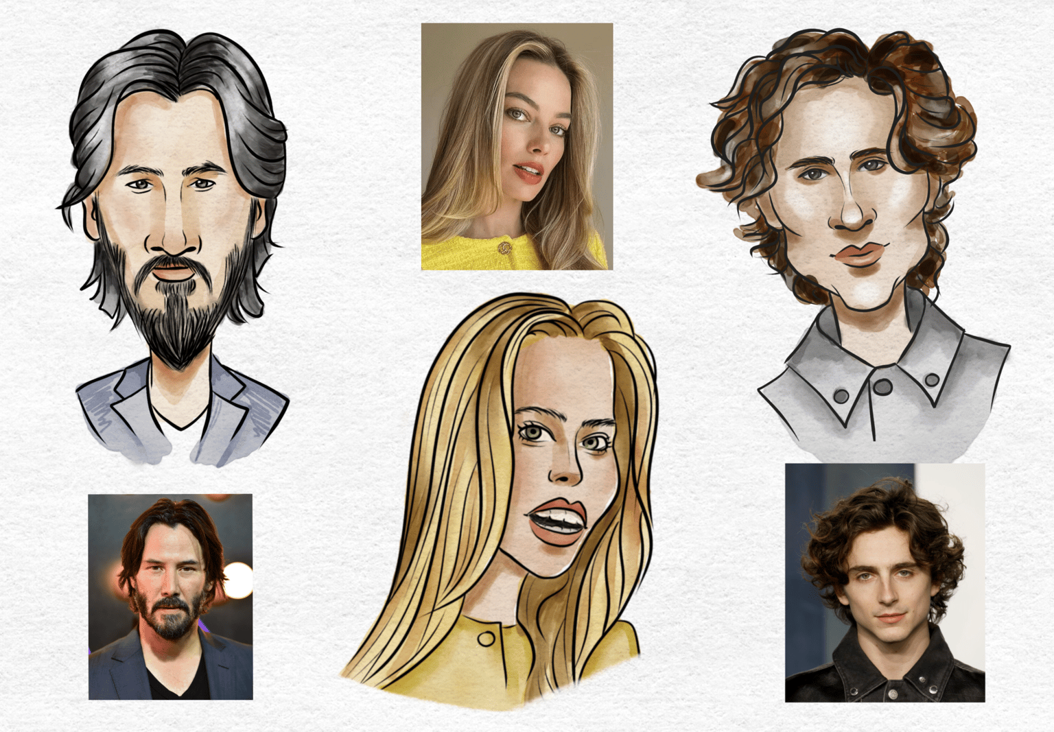 Caricature drawings - image 1 - student project