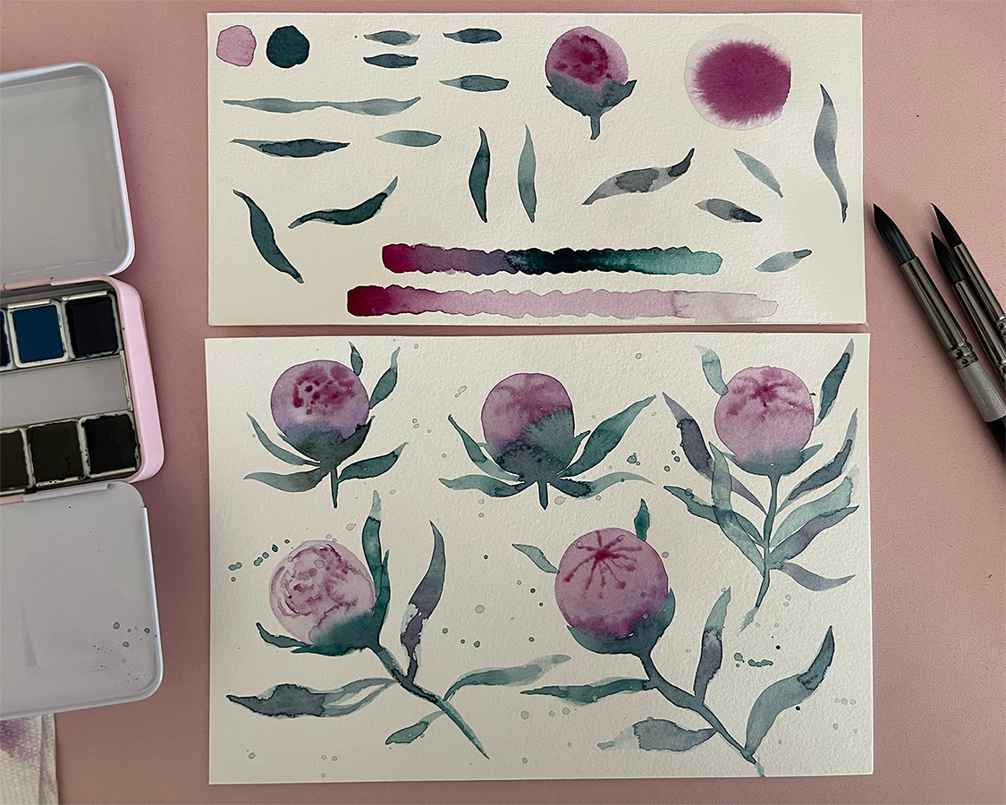 7 days watercolor challenge - image 1 - student project