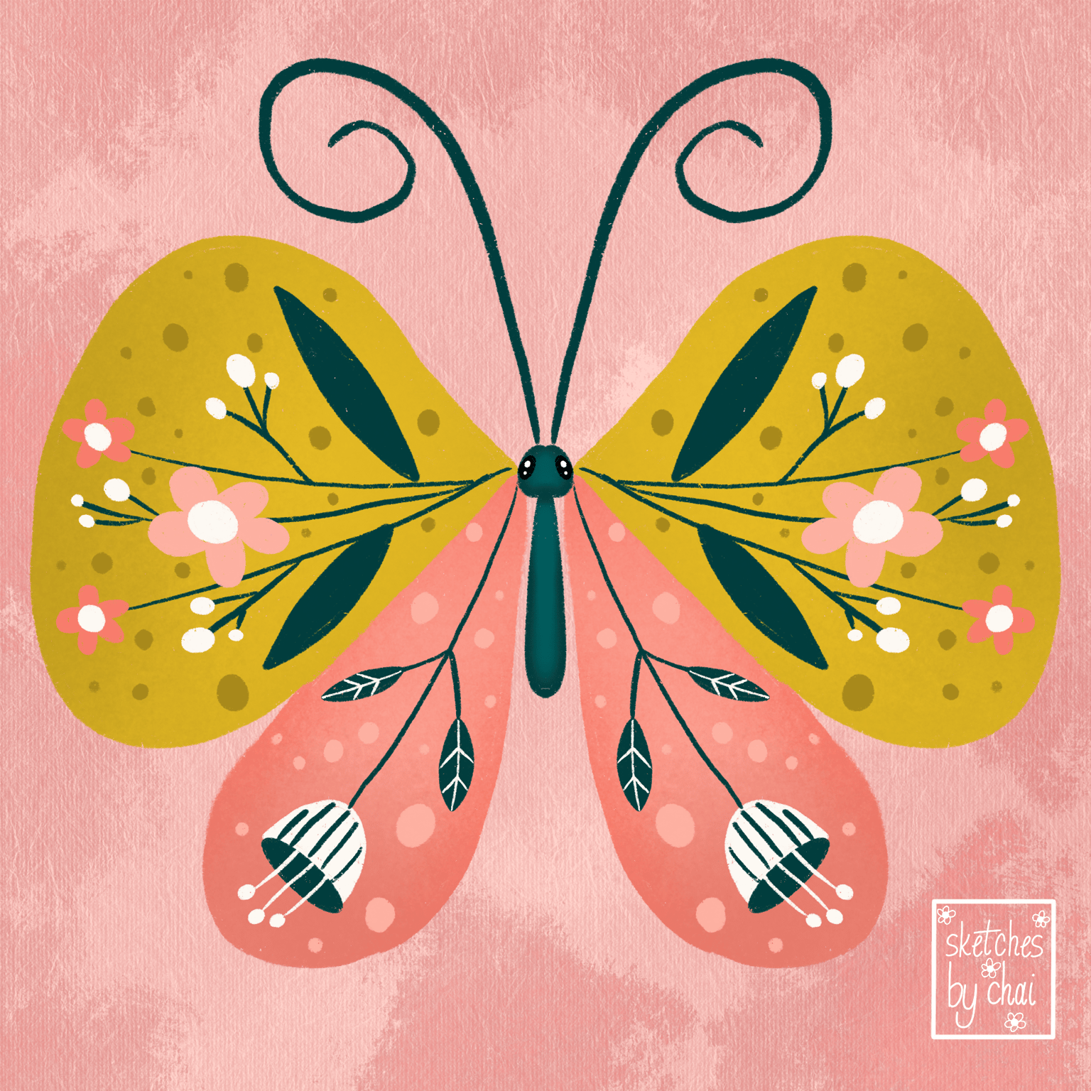 Flat Design: Butterfly - image 1 - student project