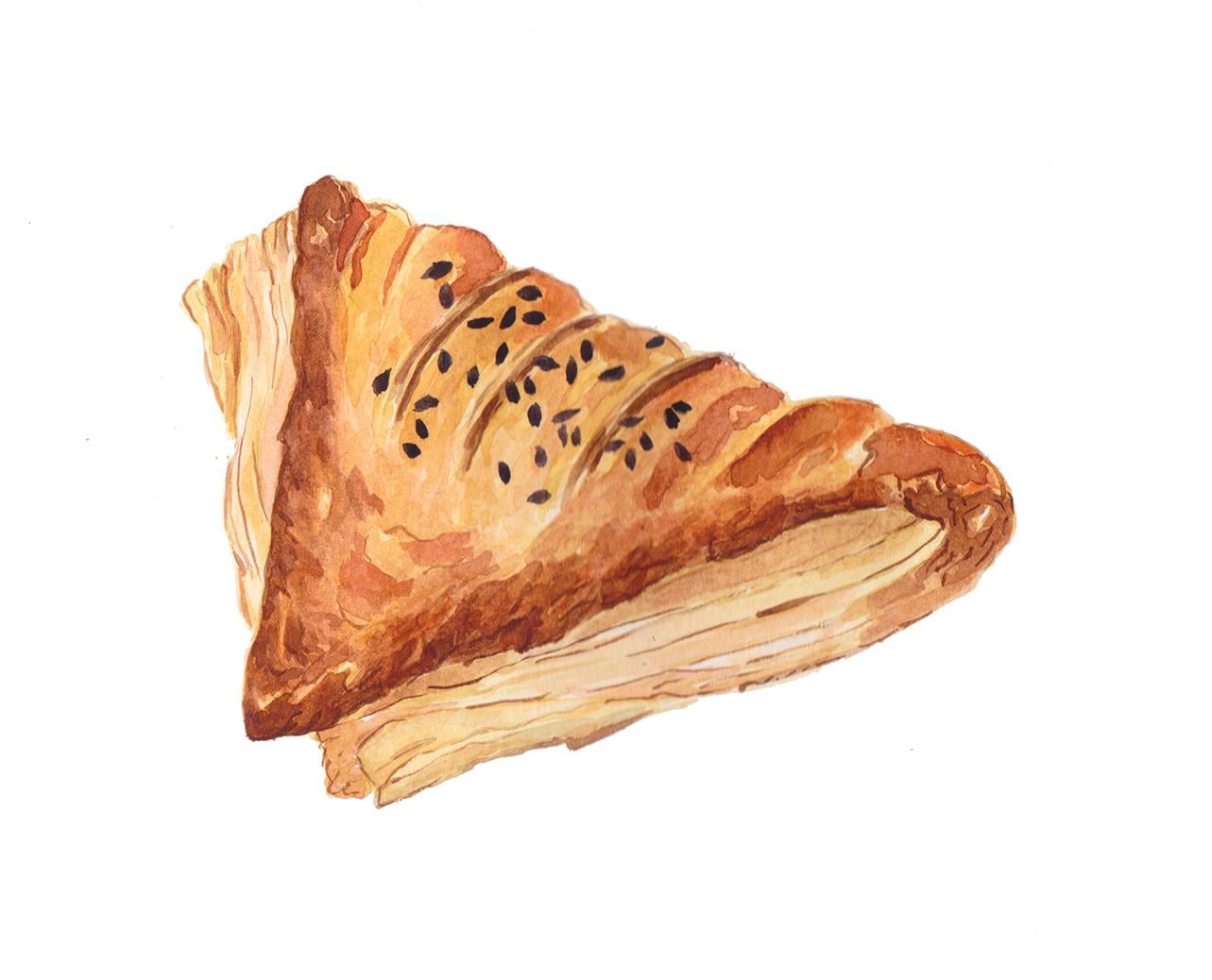 Food Illustration - Pastry Triangle - image 1 - student project
