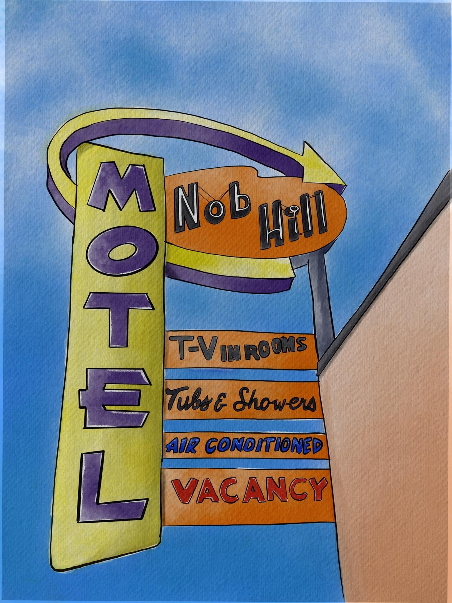 Nob Hill Motel Sign - image 1 - student project