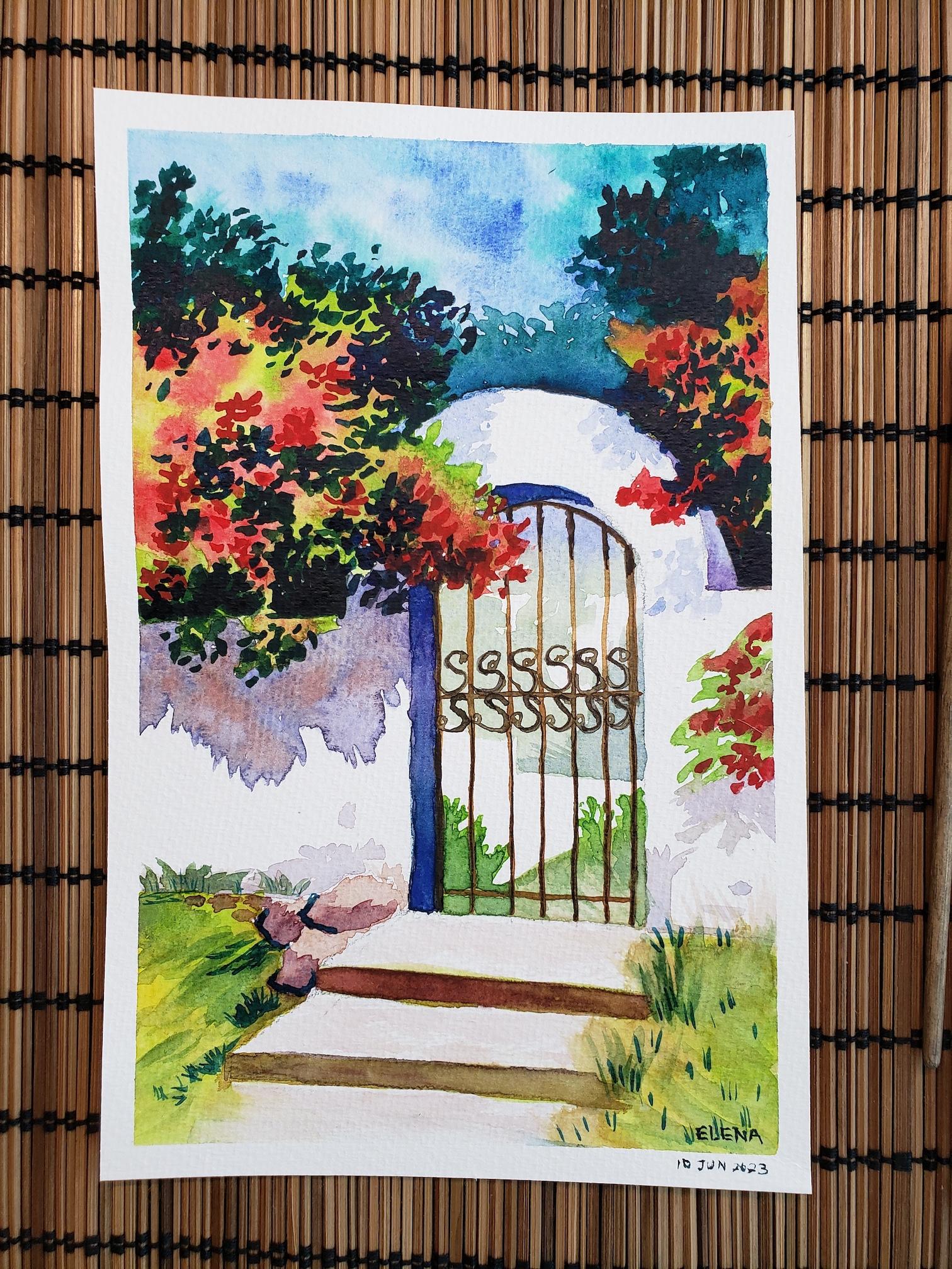 Watercolor landscape - image 1 - student project