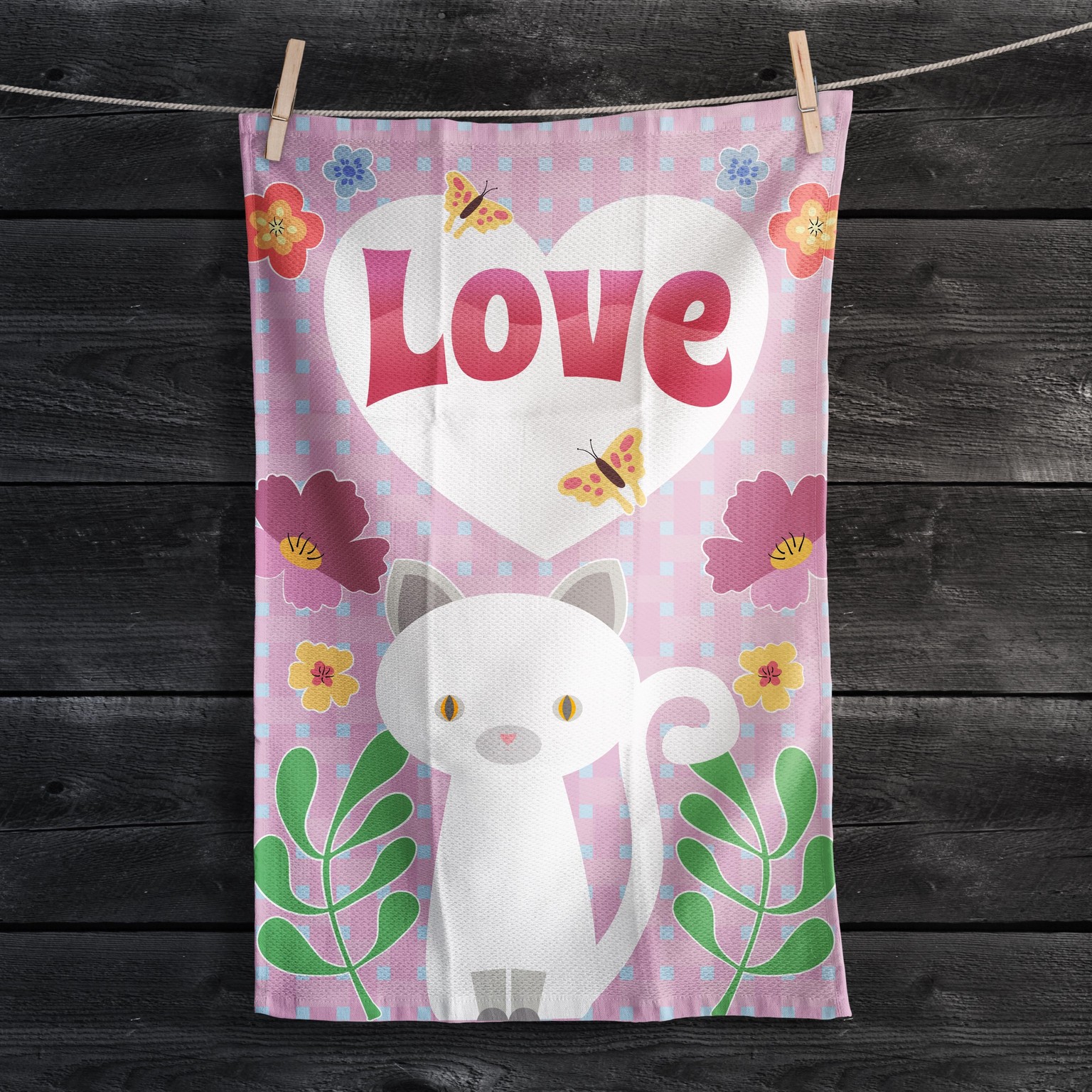 Valentine Tea Towel - image 1 - student project