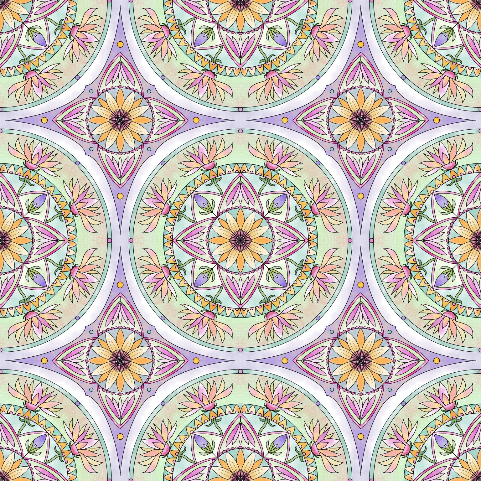 Procreate Watercolor Mandala - image 2 - student project