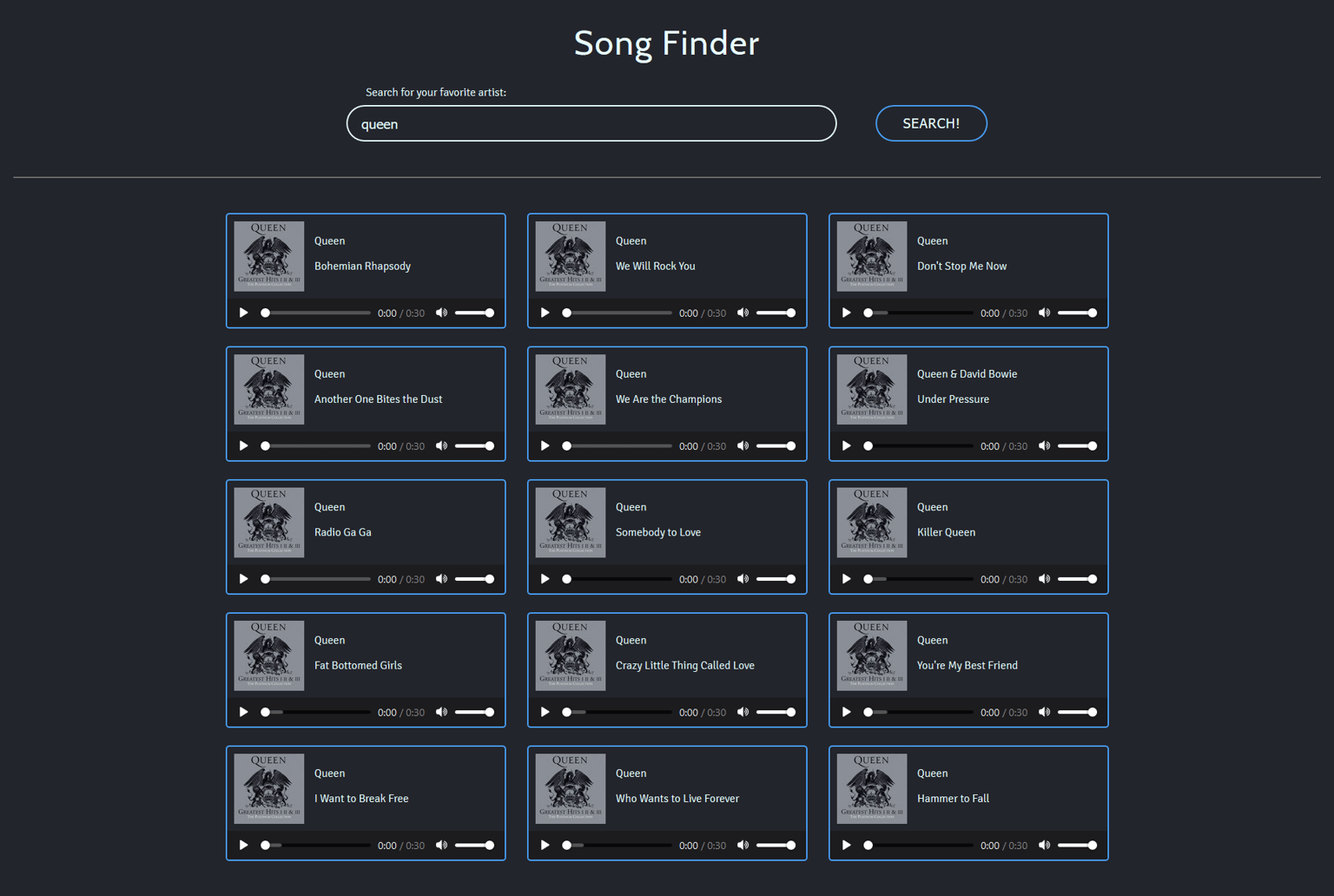 Song finder - image 1 - student project